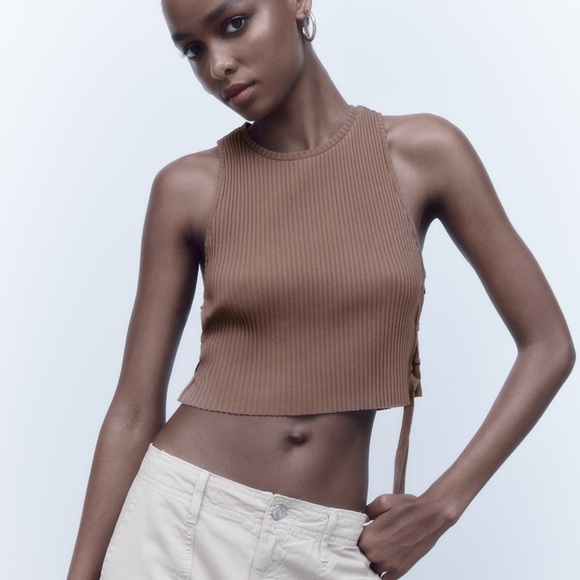 Zara Ribbed Crop Top - Picture 3 of 4